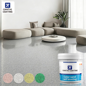 สีเคลือบพื้นอีพ็อกซี่ทรายสี ทนทานต่อการสึกหรอ ปรับระดับได้เอง สำหรับใช้ในครัวเรือน เหมาะสำหรับห้องน้ำ เคลือบพื้นแบบไร้รอยต่อ สีทาพื้นซีเมนต์ - Product Image 1