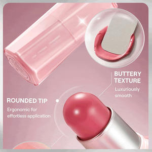 Palo de bronceador y rubor 2 en 1 con logotipo personalizado de nuevo diseño Venta caliente palo de rubor de maquillaje de mantequilla a prueba de sudor - Product Image 4