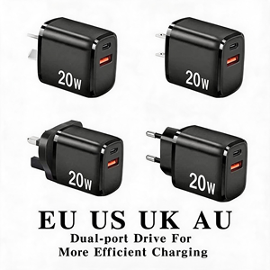 Adattatore di Alimentazione Cantell PD 20W con Spina UK US EU, <span class=keywords><strong>Caricatore</strong></span> da Muro con Ricarica Super Veloce Type-<span class=keywords><strong>C</strong></span> per <span class=keywords><strong>iPhone</strong></span> 16 17 Pro Max - Product Image 5