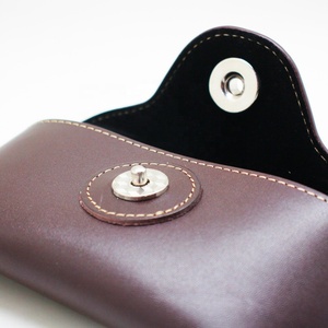 Luxury Real Leather Sunglasses Packaging Box Semi-Hard Genuine Leather Eyeglass Eye Wear <b>Case</b> Sun <b>Glasses</b> Pouch - Product Image 3