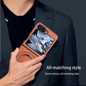 <span class=keywords><strong>Coque</strong></span> de téléphone magnétique en cuir PU pour <span class=keywords><strong>Samsung</strong></span> <span class=keywords><strong>Z</strong></span> <span class=keywords><strong>Flip</strong></span> 6 5 <span class=keywords><strong>4</strong></span> 3 Fold 6 avec support d'anneau en métal Couverture arrière de <span class=keywords><strong>protection</strong></span> antichoc - Product Image 6