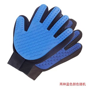 Pet Gloves Pet Grooming Massage Gloves Blue And <b>Pink</b> Rubber For <b>Dog</b> Cat Bathing Care - Product Image 5