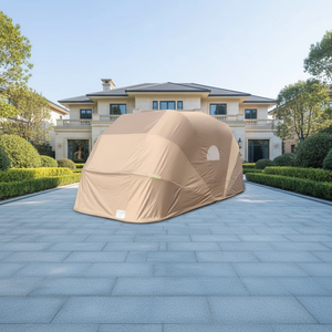 Nouveau Grand Garage Portable 5.7x2.5x2.35m Imperméable Durable Moderne Simple Abri de Stationnement Semi-Automatique Pliant Revêtement Poudré - Product Image 3