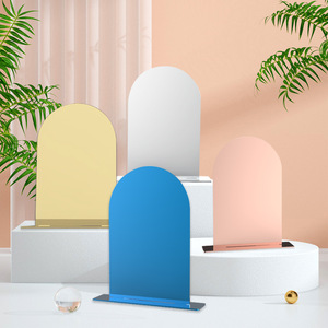 Porta Segnaposto da Tavolo Moderno Personalizzabile in Acrilico Trasparente 5x7, Numeri da Tavolo ad Arco per Decorazioni per Feste e Forniture per Matrimoni - Product Image 6
