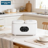 Cuisinière à riz électrique automatique double cuve grande capacité avec couvercle, idéale pour la Saint-Valentin 2026 – Appareil électroménager