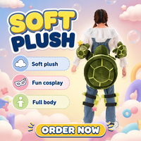 Vente en gros usine : Protège-hanches et genouillères de ski en peluche, motif tortue, multi-dessins disponibles, avec sangle de fixation flexible et réglable, durable
