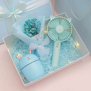 Cadeau d'anniversaire personnalisé en acier inoxydable, ensemble de produits de bureau promotionnels, ensemble cool pour petite amie, humidificateur, parapluie, thermos, tasse - Product Image 2