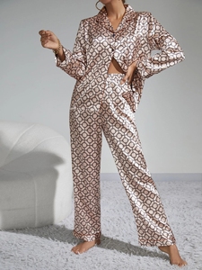 <span class=keywords><strong>Pigiami</strong></span> in Raso Personalizzati per <span class=keywords><strong>Donna</strong></span>, Set di <span class=keywords><strong>Lusso</strong></span> Stampati per Dormire e Relax, <span class=keywords><strong>Pigiami</strong></span> in Seta per Donne - Product Image 2