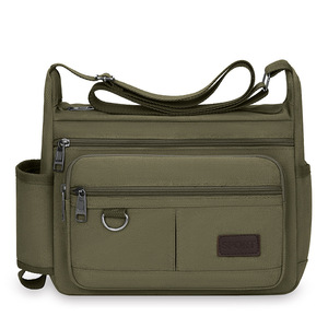 New Men's Casual <b>Canvas</b> Messenger <b>Bag</b> <b>Large</b> Capacity Fashionable Single Shoulder Business Crossbody <b>Bag</b> with Button for Summer - Product Image 2