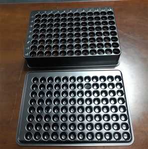 Plateau d'emballage en plastique personnalisé pour l'affichage de tubes à sang, plateau d'emballage en plastique <span class=keywords><strong>PS</strong></span> de haute qualité avec trous découpés - Product Image 1