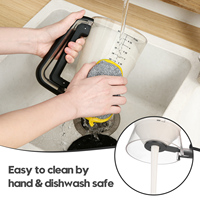 Distributeur de pâte à crêpes 5 tasses pour faire des crêpes, des gaufres, des muffins, des cupcakes, poignée ergonomique avec bec anti-éclaboussures