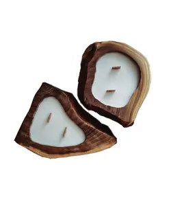 High Quality Natural Coconut Shell Candle With Palm Wax And Soya Wax Cheap Price From Vietnam Coconut Bowl Candles With Scents