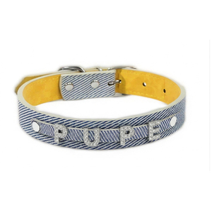 Custom Luxury Charms Diamond Bling Letter Puppy Dog Collar Personalized PU Necklace Rhinestone Free Name Pet Collar with <b>Slide</b> - Product Image 2
