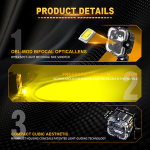 Projecteurs LED Haute Puissance pour Moto, Feux Auxiliaires pour ADV <span class=keywords><strong>BMW</strong></span> <span class=keywords><strong>GS</strong></span> 1250 <span class=keywords><strong>Adventure</strong></span> avec Faisceau de Câblage Stroboscopique et Interrupteur - Product Image 2