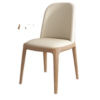Chaise de salle à manger en bois massif nordique finition noyer, chaise à dossier pour la maison, chaise design pour salle à manger et chambre
