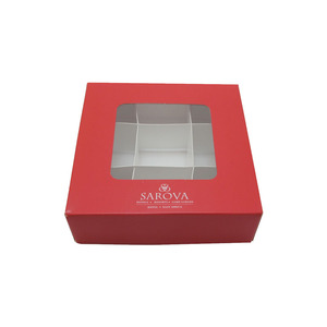 Quà Tặng Sang Trọng Bánh Với Ngăn Hộp Câu Đố Mảnh Gói Giấy Trên Và Dưới Bìa Hộp Với Cửa Sổ Biểu Tượng Tùy Chỉnh - Product Image 3