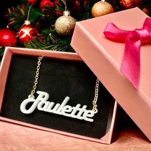 Nom personnalisé <span class=keywords><strong>mot</strong></span> collier à breloques personnalisé minimaliste 14K chaîne en or acrylique nom collier bijoux cadeau <span class=keywords><strong>pour</strong></span> <span class=keywords><strong>maman</strong></span> - Product Image 6