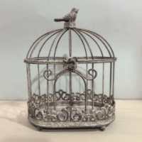 Décorwellarts – Support de plante suspendu en métal vintage français, revêtement poudré, écologique et durable, pour cage à oiseaux, pot de fleurs, jardin et maison