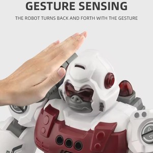 <span class=keywords><strong>Robot</strong></span> jouet RC à détection gestuelle, <span class=keywords><strong>robot</strong></span> policier pulvérisateur de fumée, <span class=keywords><strong>robot</strong></span> programmable à commande gestuelle 2.4G avec tir de balles - Product Image 4