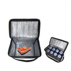 Bolsa Térmica Impermeable Aislada de Papel de Aluminio Personalizada al por Mayor, Sencilla, de Tela No Tejida, para Picnic, Regalos Promocionales Empresariales - Product Image 4