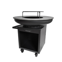 Barbecue rond multifonctionnel 3-en-1 de haute qualité pour Noël et les fêtes, fait main, pour divertissement et divertissement autour du feu