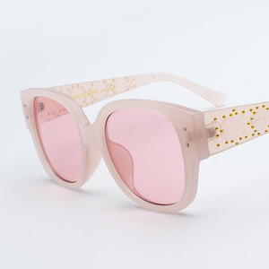 Maidis Women's <b>Large</b> <b>Frame</b> Studded Sunglasses Brown UV400 For Round And Long Faces - Product Image 5
