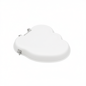 Asiento de inodoro para Incea Cloud Shape 6 WC, blanco, con bisagras de lazo, 34 cm de ancho, 41 cm de largo - Product Image 3