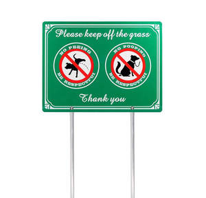 שלטי חצר חיצונית אין שום כלב או משתין או משתין חצר וגינת דשא, נא לנקות לאחר סימן חצר המחמד שלכם - Product Image 1