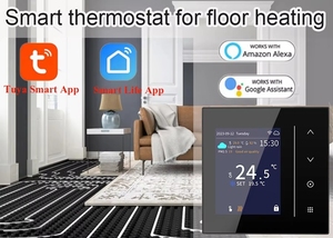 Thermostat de chauffage intelligent programmable Wi-Fi compatible Tuya, application multilingue (anglais, allemand, italien...), salon, appartement, 220V - Product Image 4