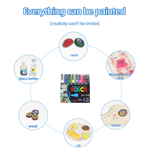 ชุดปากกาเพ้นท์ Uni Posca, <span class=keywords><strong>ปากกา</strong></span><span class=keywords><strong>สี</strong></span>โปสเตอร์ Mitsubishi หัวแหลมพิเศษ รุ่น PC-1M - Product Image 6