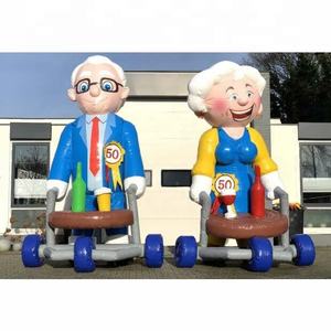 Hot Sale 0,55mm PVC aufblasbar Neues Design Voll druck Aufblasbarer Abraham Cartoon mit Gebläse für Werbung - Product Image 1