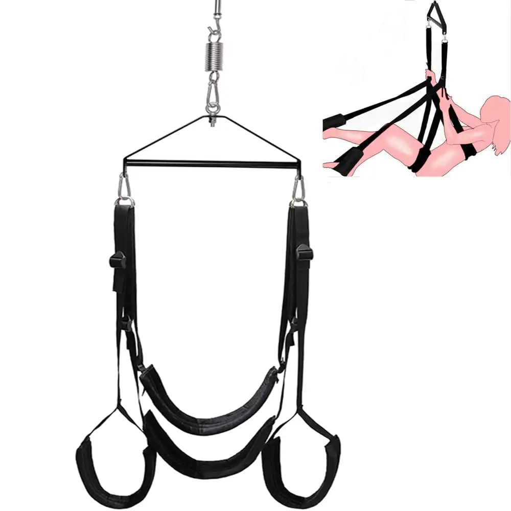 Sexo Swing para Sexo Adulto Swing Set Soft Indoor Teto Swing com Triângulo de Aço e Primavera para Casais Adultos