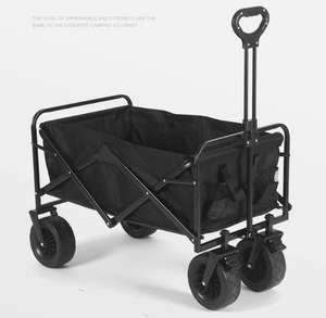 Chariot pliable robuste en acier inoxydable, chariot utilitaire tout-terrain pliable pour jardin, camping, plage, chariot à main portable - Product Image 3