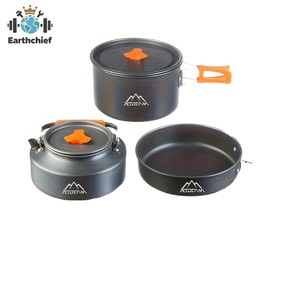 Juego de Ollas y Sartenes Portátiles de Aleación de Aluminio para Acampar al Aire Libre, con Bolsa de Almacenamiento para Estufa de Gas - Product Image 1
