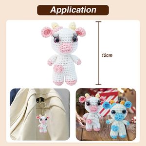Accessoires <span class=keywords><strong>de</strong></span> crochet, kit <span class=keywords><strong>de</strong></span> crochet <span class=keywords><strong>pour</strong></span> débutants, jouets en peluche en forme <span class=keywords><strong>de</strong></span> vache, kits d'artisanat <span class=keywords><strong>de</strong></span> crochet amusants à faire soi-même <span class=keywords><strong>pour</strong></span> enfants et adultes - Product Image 2