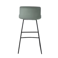 Chaise de bar moderne réglable en PP à dossier haut, base métallique, design breveté, mobilier de bar pour salle à manger, extérieur et salon