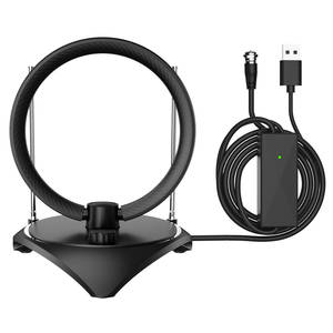 <span class=keywords><strong>Antena</strong></span> de <span class=keywords><strong>TV</strong></span> Digital HD DVB-T2/ATSC para Interiores con Sintonizador Móvil, Amplificada para Smart <span class=keywords><strong>TV</strong></span>, <span class=keywords><strong>75</strong></span> <span class=keywords><strong>Ohm</strong></span>, Montaje en Suelo, Negra, ANTUOK - Product Image 1