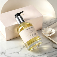 Flacon de lotion en verre cristal lourd de luxe 250 ml, 350 ml, 500 ml, avec logo personnalisé, vide, pour lotion corporelle, lavage des mains, emballage cosmétique