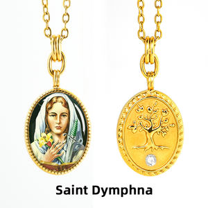 Liontin Penyembuhan Inspirasi Saint Dymphna GIVELUCK, Perlengkapan Toko Suvenir Perjalanan - Product Image 5