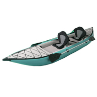 Kayak gonflable double place le plus vendu en usine, kayak de pêche en PVC, bateau de pêche