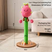 Kattenboomtoren met op maat gemaakt logo, schattig fruitdesign, hoogwaardig sisal, groothandel, wereldwijde levering