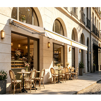 Auvent extérieur de haute qualité résistant à la pluie et au soleil avec auvent rétractable en aluminium