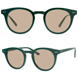 Kacamata Hitam Nilon Uv400 Kualitas Tinggi Terlaris Desain Baru Korea Kacamata Hitam Vintage Asetat Lensa Nilon