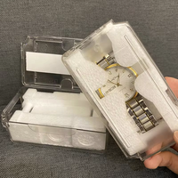 Boîtes d'emballage de montres en plastique transparent de luxe imprimées sur mesure, conçues pour l'emballage des montres Rolex.