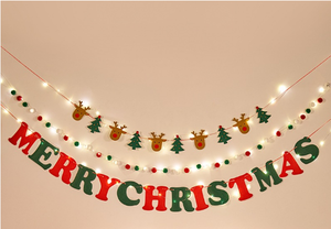 Banderoles en feutre d'Halloween, drapeaux à ficelle, décorations pour la maison - Taille et couleur personnalisables - Product Image 2