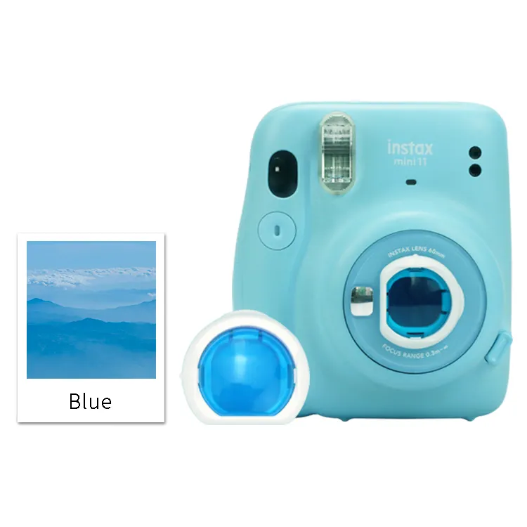 Fotoğraf aracı renkli filtre lens Fujifilm Instax Mini 11 anında Film kamera için ideal hediye gezginler aileler ve arkadaşlar