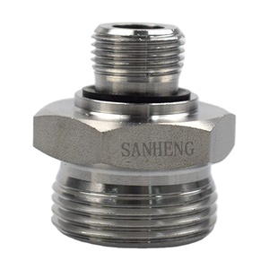 Sanheng 1cb-wd BSP nam ren núm vú khớp nối thủy lực khớp nối thép không gỉ duy nhất ferrule nén Ống phù hợp Bộ chuyển đổi - Product Image 3