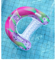Fauteuil gonflable en forme de U à motif fruité, bouée de natation gonflable pour le plaisir aquatique estival