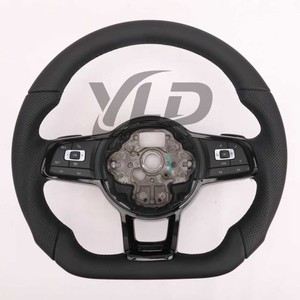 <span class=keywords><strong>Volante</strong></span> con Pantalla LED Personalizada YLD para VW <span class=keywords><strong>Golf</strong></span> <span class=keywords><strong>GTI</strong></span> R MK7 MK7.5, Diseño en Forma de D de Fibra de Carbono Forjada - Product Image 3