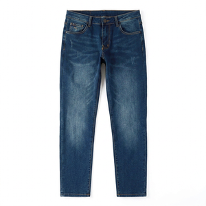 Nouveau Jean Homme Décontracté Coupe Droite Slim en Toile Anti-rétrécissement Léger Style Anglais avec Braguette Zippée Taille Mi-Haute Printemps - Product Image 1